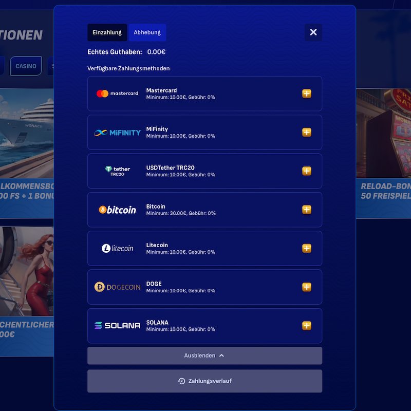 Ein Blick auf Wonaco: Bonuscodes, Freispiele und die Auszahlung in Deutschland, wonaco mobile Ein Blick auf Wonaco: Bonuscodes, Freispiele und die Auszahlung in Deutschland, wonaco mobile